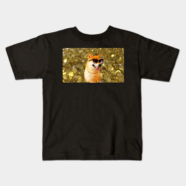 Thug Doge Masks! Doge background! Kids T-Shirt by chessmate